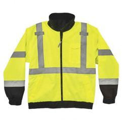 8379 S LIME FLEECE LINED BOMBER - Americas Industrial Supply