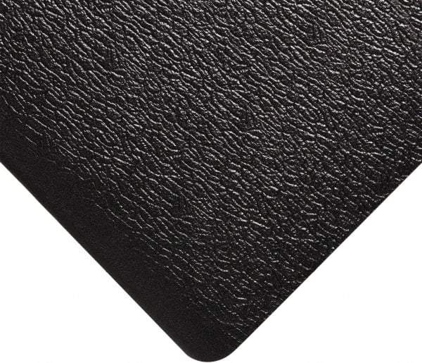 Wearwell - 3' Long x 2' Wide, Dry Environment, Anti-Fatigue Matting - Black, Vinyl with Vinyl Sponge Base, Rounded on 4 Sides - Americas Industrial Supply