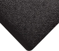 Wearwell - 3' Long x 2' Wide, Dry Environment, Anti-Fatigue Matting - Black, Vinyl with Vinyl Sponge Base, Rounded on 4 Sides - Americas Industrial Supply