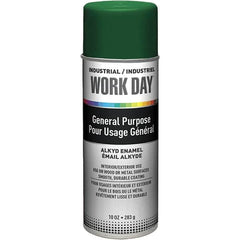 Krylon - Green, Gloss, Enamel Spray Paint - 9 to 13 Sq Ft per Can, 10 oz Container, Use on Ceramics, Glass, Metal, Plaster, Wood - Americas Industrial Supply