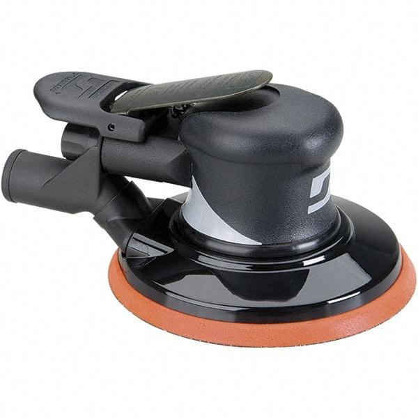 Dynabrade - 12,000 OPM, 18 CFM Air Consumption, Palm Air Orbital Sander - Round Pad, 1/4 NPT Inlet - Americas Industrial Supply