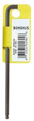 Bondhus - 5/16" Hex, Short Arm, Ball End Hex Key - 6-5/16" OAL, Protanium High Torque Steel, Inch System of Measurement - Americas Industrial Supply