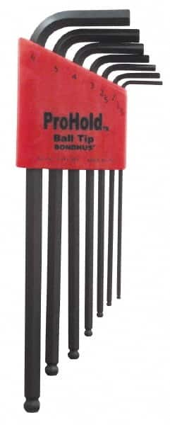 Bondhus - 7 Piece T-Handle Ball End Hex Key Set - Americas Industrial Supply