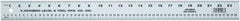 Johnson Level & Tool - 48" Long, 1/8, 1/16" and 2mm Graduation, Aluminum Rule - English/Metric Graduation Style, Gray, Anodized Finish - Americas Industrial Supply