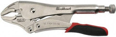 Blackhawk by Proto - 8-7/8" OAL Curved Jaw Locking Pliers - 1-57/64" Jaw Width, 9/16" Jaw Depth, Quick Release Handle - Americas Industrial Supply