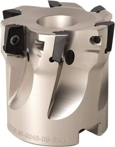 Seco - 3 Inserts, 32mm Cut Diam, 16mm Arbor Diam, 11mm Max Depth of Cut, Indexable Square-Shoulder Face Mill - 90° Lead Angle, 35mm High, XOMX 120408.. Insert Compatibility, Through Coolant, Series Turbo 12 - Americas Industrial Supply