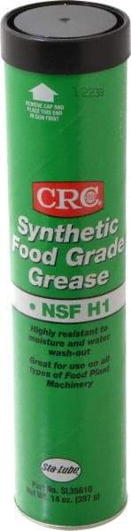 CRC - 14 oz Cartridge Synthetic High Temperature Grease - Clear/Yellow, Extreme Pressure, Food Grade & High/Low Temperature, 400°F Max Temp, NLGIG 2, - Americas Industrial Supply