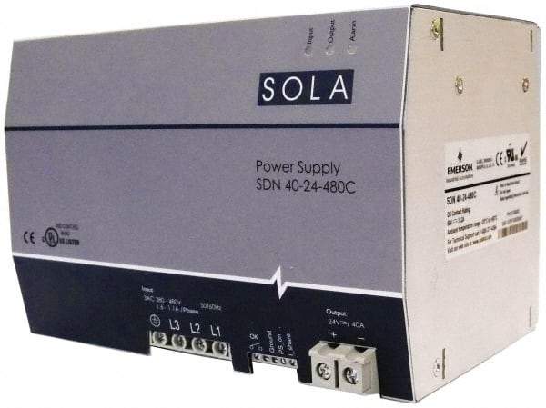 Sola/Hevi-Duty - 960 Watt, 480 VAC Input, 24 V Output, DIN Rail Power Supply - Americas Industrial Supply