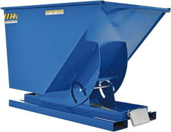 Vestil - 4,000 Lb Load Capacity, 1 Cu Yd, Steel Self-Dumping Hopper - 41-9/16" Wide x 61-1/8" Long x 42-3/4" High, Blue - Americas Industrial Supply