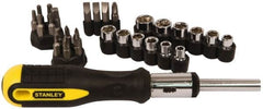 Stanley - 29 Piece Hex, Phillips, Slotted & Torx Screwdriver Set - Bit Sizes: Hex Inch 1/8 & 5/32, Philips #1 to #3, Nut Driver 1/4, 5/16, 11/32, 3/8, 7/16 & 1/2, Torx T10, T15, T20, T25 & T27, Tip Thickness: 1/4 & 9/32 - Americas Industrial Supply