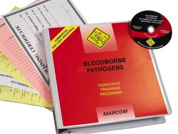 Marcom - Bloodborne Pathogens in Commercial and Industrial Facilities, Multimedia Training Kit - 24 Minute Run Time DVD, English and Spanish - Americas Industrial Supply