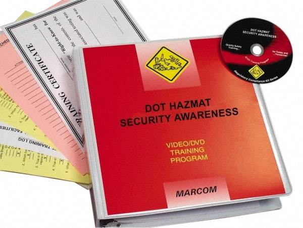 Marcom - DOT HazMat Security Awareness, Multimedia Training Kit - 13 Minute Run Time DVD, English and Spanish - Americas Industrial Supply