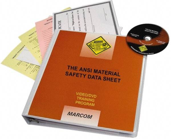 Marcom - The ANSI Material Safety Data Sheet, Multimedia Training Kit - 21 min Run Time DVD, English & Spanish - Americas Industrial Supply