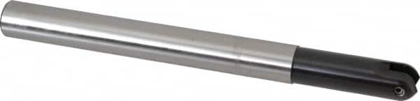 LMT - 3/4" Cut Diam, 2.36" Max Depth of Cut, 3/4" Shank Diam, 8.27" OAL, Indexable Ball Nose End Mill - 2.36" Head Length, Straight Shank, EBG-R Toolholder, WPR 0750 Insert - Americas Industrial Supply