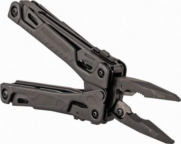 Leatherman - 16 Piece, Multi-Tool Set - Black, 6-1/2" OAL, 4-1/2" Closed Length - Americas Industrial Supply