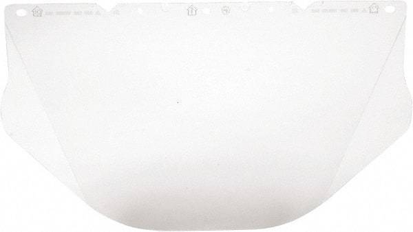 MSA - UV Protection Clear Polycarbonate Face Shield - 9-1/2" High x 17" Wide x 0.04" Thick, Compatible with MSA V-Gard Hard Hats & MSA V-Gard Frames - Americas Industrial Supply