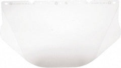 MSA - UV Protection Clear Polycarbonate Face Shield - 9-1/2" High x 17" Wide x 0.04" Thick, Compatible with MSA V-Gard Hard Hats & MSA V-Gard Frames - Americas Industrial Supply