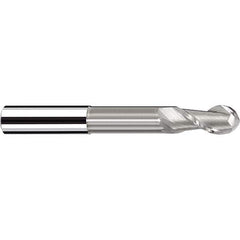 Fraisa - 1/2" Diam, 1/2" LOC, 2 Flute Solid Carbide Ball End Mill - Americas Industrial Supply