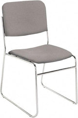 NPS - Fabric Grey Stacking Chair - Chrome Frame, 19" Wide x 21" Deep x 33" High - Americas Industrial Supply