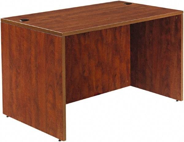 ALERA - Woodgrain Laminate Desk Shell - 47-1/4" Wide x 29-1/2" Deep x 29-5/8" High, Medium Cherry - Americas Industrial Supply