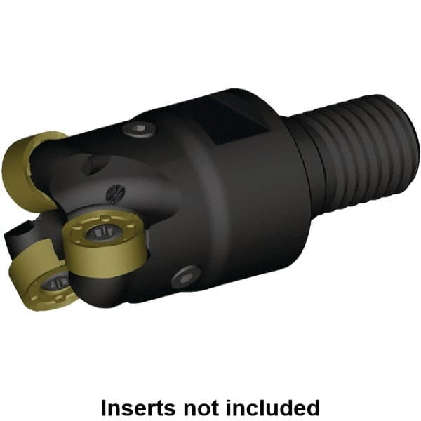 Kennametal - 30mm Cutting Diam, 29mm Shank Diam, 2.97mm Max Depth of Cut, Modular Connection Indexable Copy End Mill - 4 Inserts, RN.J1204M0.. Insert, KDR Toolholder, Steel, Through Coolant - Americas Industrial Supply