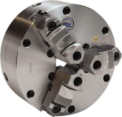 Buck Chuck Company - 3 Jaws, 6" Diam, Self Centering Manual Lathe Chuck - Plain Back Mount Spindle, Adjustable, Reversible, 3,000 Max RPM, 1-11/16" Through Hole Diam, Cast Iron - Americas Industrial Supply