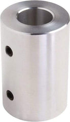 Climax Metal Products - 1/4" Inside x 1/2" Outside Diam, Set Screw Rigid Coupling - 3/4" Long - Americas Industrial Supply