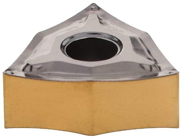 Iscar - WNMG330 NF Grade IC807 Carbide Turning Insert - TiAlN/TiN Finish, 80° Trigon, 3/8" Inscr Circle, 3/16" Thick, 0.0079" Corner Radius - Americas Industrial Supply