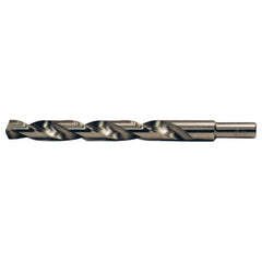 1/2 RHS / RHC HSS-CO 8% (M42) 135 Degree Split Point Cobalt Heavy Duty Jobber Length Drill - Straw / Gold Oxide - Exact Industrial Supply