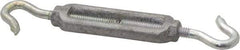Made in USA - 68 Lb Load Limit, 1/4" Thread Diam, 2-1/4" Take Up, Aluminum Hook & Hook Turnbuckle - 2-5/16" Body Length, 11/64" Neck Length, 5-1/2" Closed Length - Americas Industrial Supply