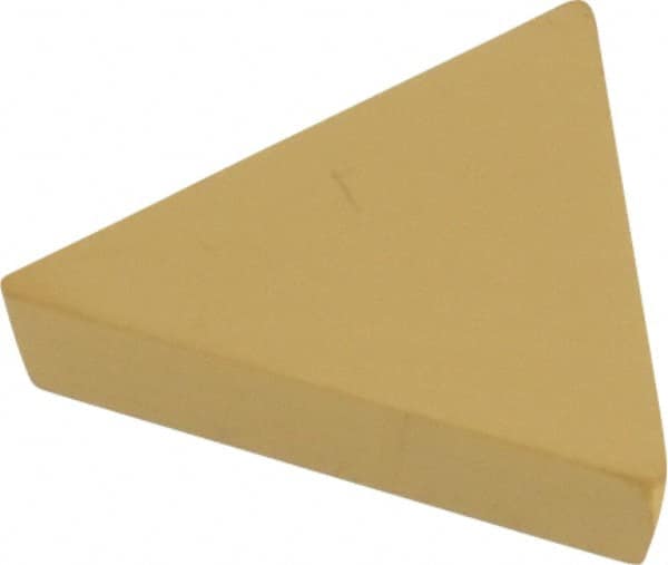 Kennametal - TPG321 Grade KC730 Carbide Turning Insert - TiN Finish, 60° Triangle, 3/8" Inscr Circle, 1/8" Thick, 1/64" Corner Radius - Americas Industrial Supply