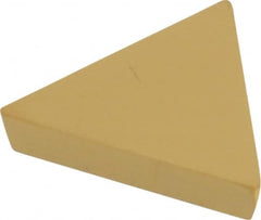 Kennametal - TPG321 Grade KC730 Carbide Turning Insert - TiN Finish, 60° Triangle, 3/8" Inscr Circle, 1/8" Thick, 1/64" Corner Radius - Americas Industrial Supply