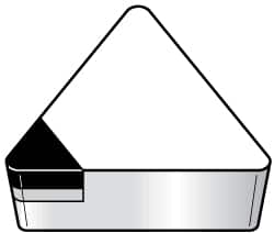 Kennametal - TPG434 Grade KC5010 Carbide Turning Insert - TiAlN Finish, 60° Triangle, 1/2" Inscr Circle, 3/16" Thick, 1/16" Corner Radius - Americas Industrial Supply