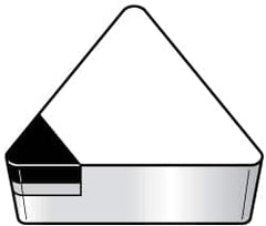 Kennametal - TPG434 Grade KC5010 Carbide Turning Insert - TiAlN Finish, 60° Triangle, 1/2" Inscr Circle, 3/16" Thick, 1/16" Corner Radius - Americas Industrial Supply