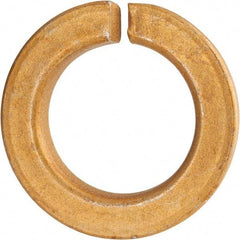Value Collection - 1-1/2", 1.504" ID, 3/8" Thick Split Lock Washer - Grade 8 Spring Steel, Zinc Yellow Dichromate Finish, 1.504" Min ID, 1.534" Max ID, 2.419" Max OD - Americas Industrial Supply