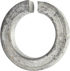 Value Collection - 1-1/2", 1.524" ID, 3/8" Thick Split Lock Washer - Grade 8 Spring Steel, Hot Dipped Galvanized Finish, 1.524" Min ID, 1.554" Max ID, 2.419" Max OD - Americas Industrial Supply
