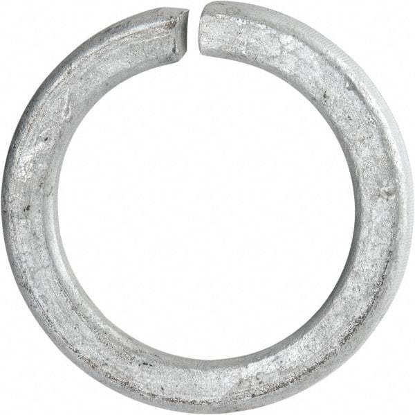 Value Collection - 2-1/2", 2.532" ID, 0.44" Thick Split Lock Washer - Grade 8 Spring Steel, Hot Dipped Galvanized Finish, 2.532" Min ID, 2.557" Max ID, 3.485" Max OD - Americas Industrial Supply