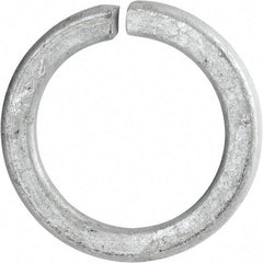 Value Collection - 2-1/2", 2.532" ID, 0.44" Thick Split Lock Washer - Grade 8 Spring Steel, Hot Dipped Galvanized Finish, 2.532" Min ID, 2.557" Max ID, 3.485" Max OD - Americas Industrial Supply