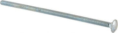 Value Collection - 1/4-20 UNC 6" Length Under Head, Standard Square Neck, Carriage Bolt - Grade 5 Steel, Zinc-Plated Finish - Americas Industrial Supply