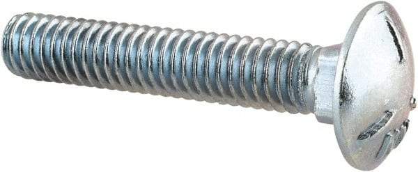 Value Collection - 5/16-18 UNC 1-3/4" Length Under Head, Standard Square Neck, Carriage Bolt - Grade 5 Steel, Zinc-Plated Finish - Americas Industrial Supply