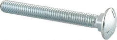 Value Collection - 5/16-18 UNC 2-3/4" Length Under Head, Standard Square Neck, Carriage Bolt - Grade 5 Steel, Zinc-Plated Finish - Americas Industrial Supply