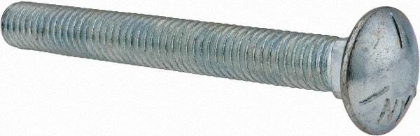 Value Collection - 3/8-16 UNC 3-1/4" Length Under Head, Standard Square Neck, Carriage Bolt - Grade 5 Steel, Zinc-Plated Finish - Americas Industrial Supply