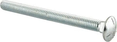 Value Collection - 3/8-16 UNC 4-1/2" Length Under Head, Standard Square Neck, Carriage Bolt - Grade 5 Steel, Zinc-Plated Finish - Americas Industrial Supply