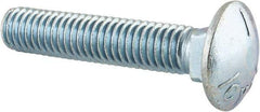 Value Collection - 7/16-14 UNC 2-1/4" Length Under Head, Standard Square Neck, Carriage Bolt - Grade 5 Steel, Zinc-Plated Finish - Americas Industrial Supply