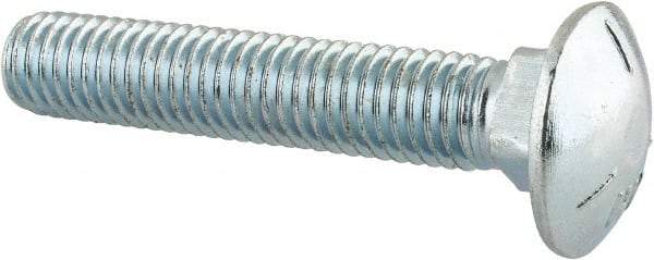 Value Collection - 1/2-13 UNC 2-3/4" Length Under Head, Standard Square Neck, Carriage Bolt - Grade 5 Steel, Zinc-Plated Finish - Americas Industrial Supply