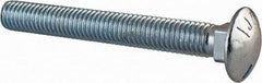 Value Collection - 1/2-13 UNC 4" Length Under Head, Standard Square Neck, Carriage Bolt - Grade 5 Steel, Zinc-Plated Finish - Americas Industrial Supply