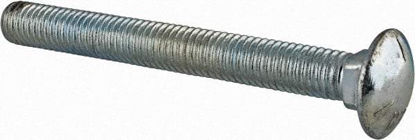 Value Collection - 1/2-13 UNC 4-1/2" Length Under Head, Standard Square Neck, Carriage Bolt - Grade 5 Steel, Zinc-Plated Finish - Americas Industrial Supply