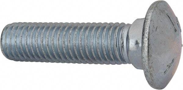 Value Collection - 5/8-11 UNC 2-1/2" Length Under Head, Standard Square Neck, Carriage Bolt - Grade 5 Steel, Zinc-Plated Finish - Americas Industrial Supply