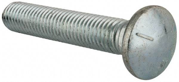 Value Collection - 5/8-11 UNC 3-1/2" Length Under Head, Standard Square Neck, Carriage Bolt - Grade 5 Steel, Zinc-Plated Finish - Americas Industrial Supply