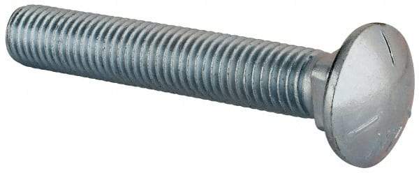 Value Collection - 5/8-11 UNC 4" Length Under Head, Standard Square Neck, Carriage Bolt - Grade 5 Steel, Zinc-Plated Finish - Americas Industrial Supply